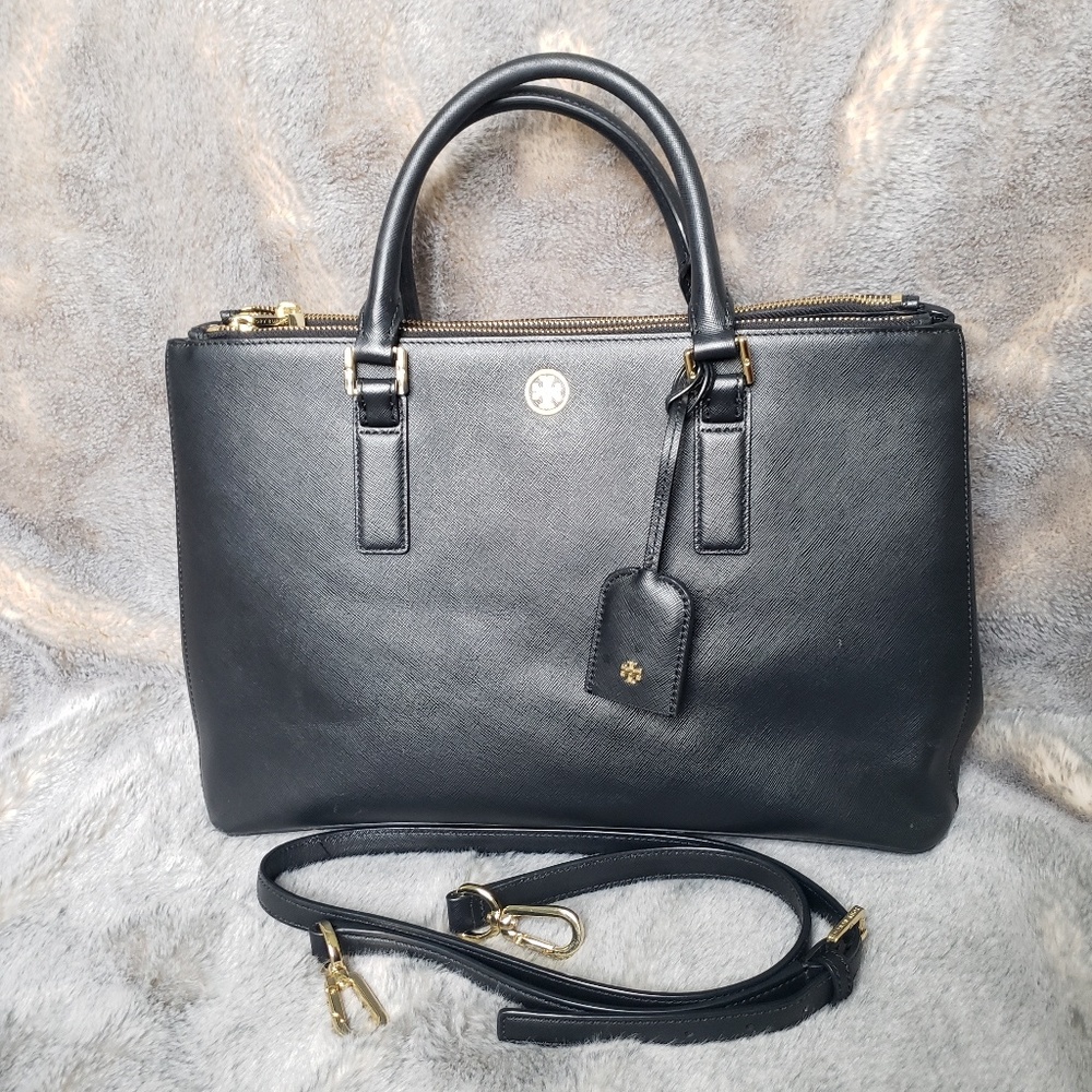 Tory Burch Robinson double zip tote